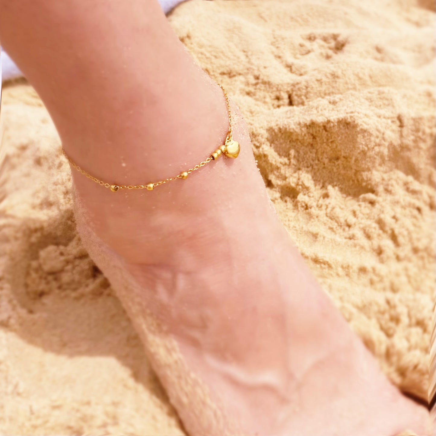 Heart Charm Anklet