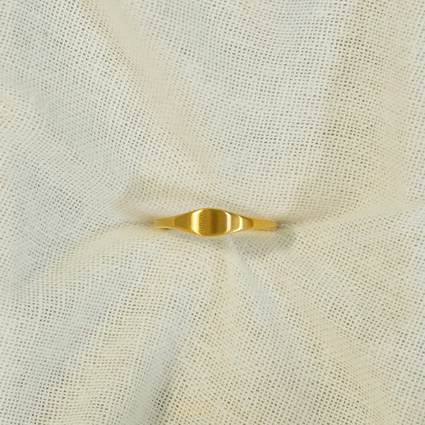 Brushed Signet Ring