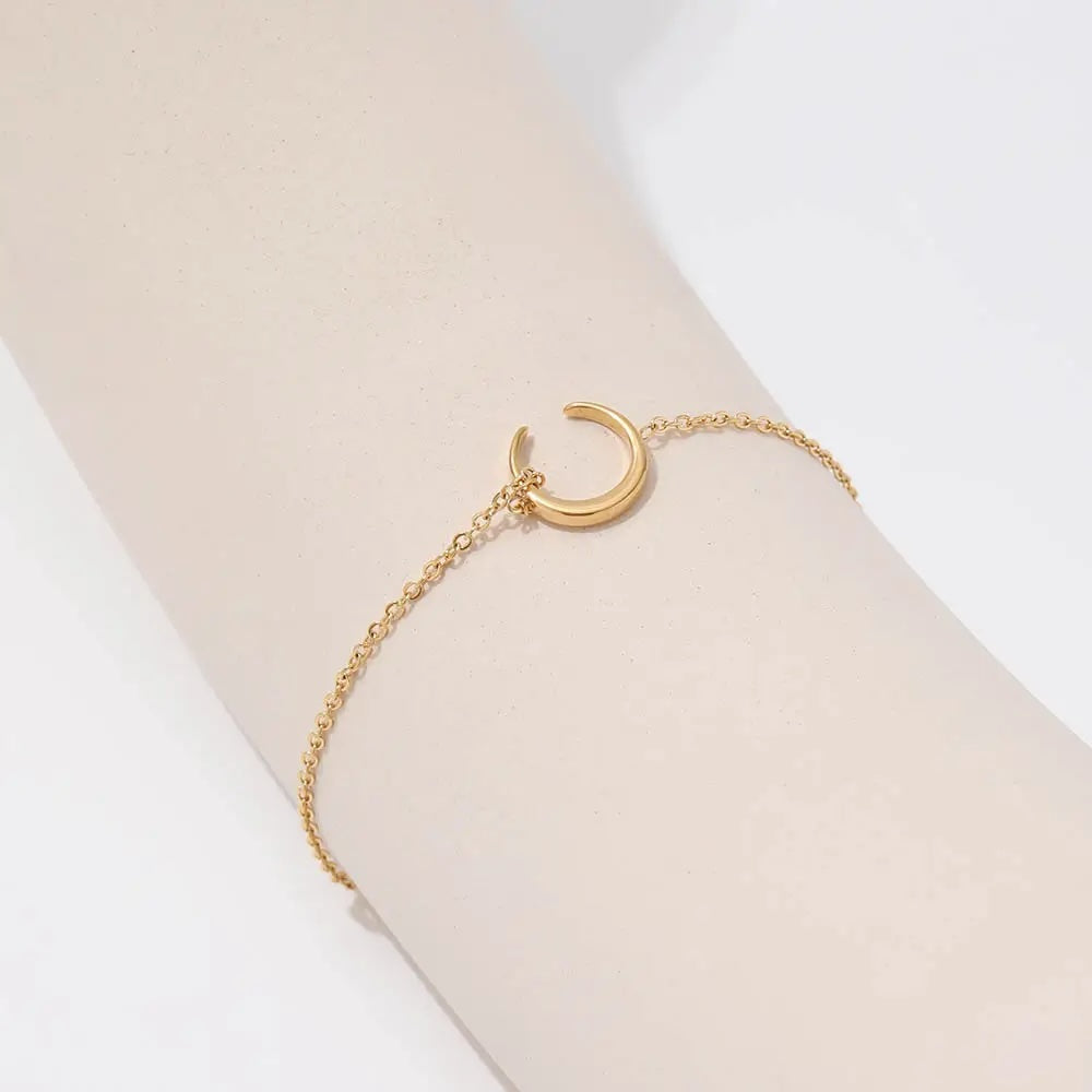 Crescent Moon Fine Bracelet