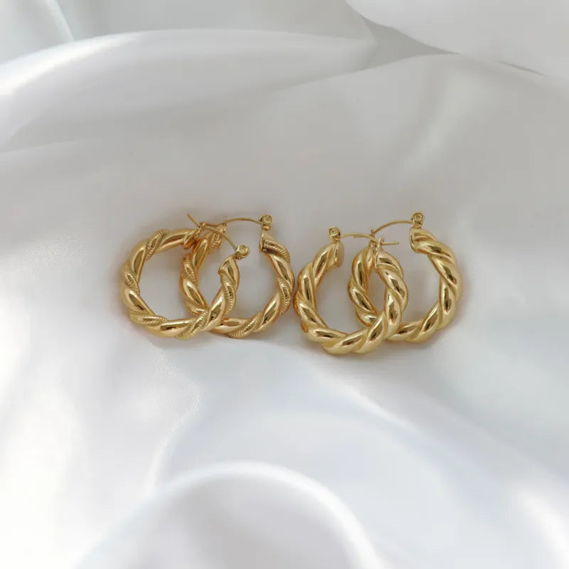 Twisted Hoop Earrings