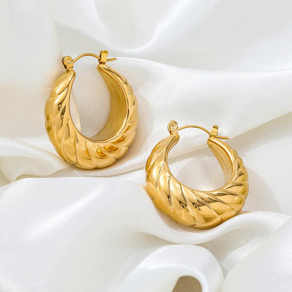 Wave Style Statement Earrings