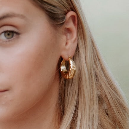 Wave Style Statement Earrings