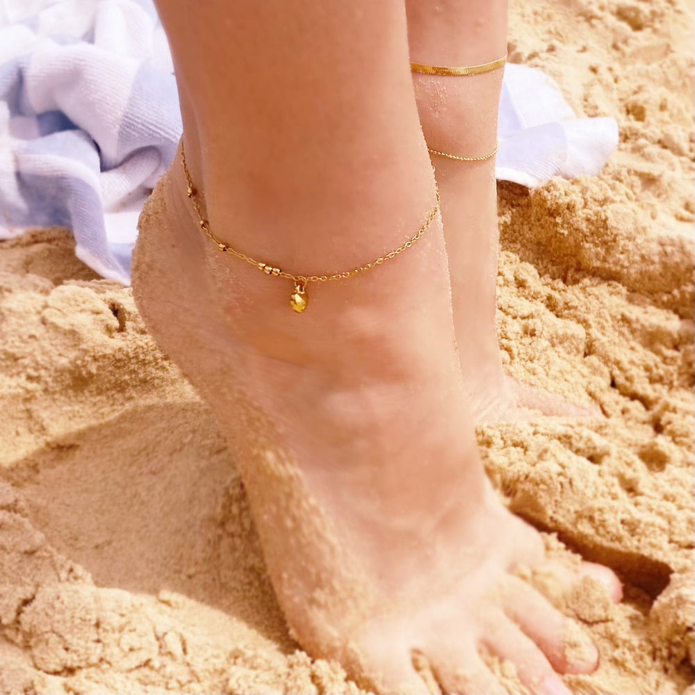 Heart Charm Anklet