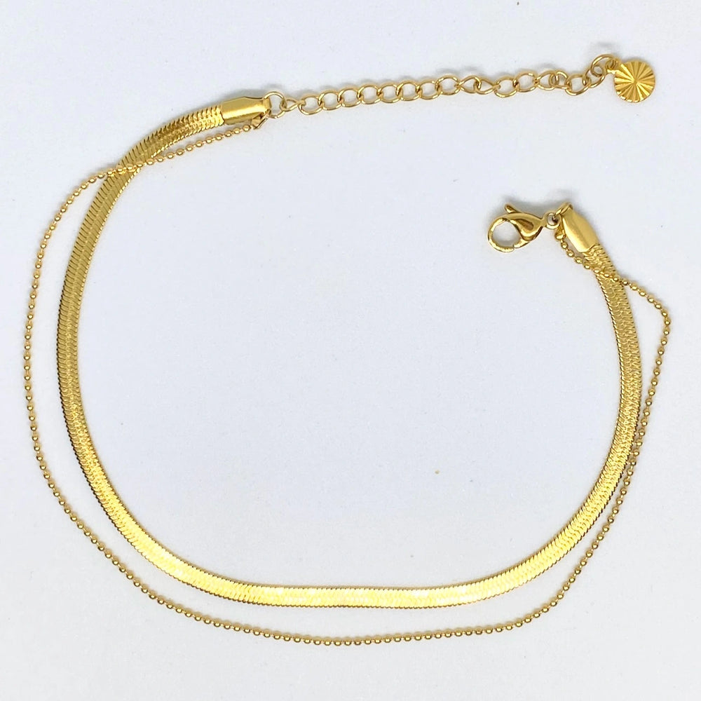 Snake Chain Double-layer Anklet