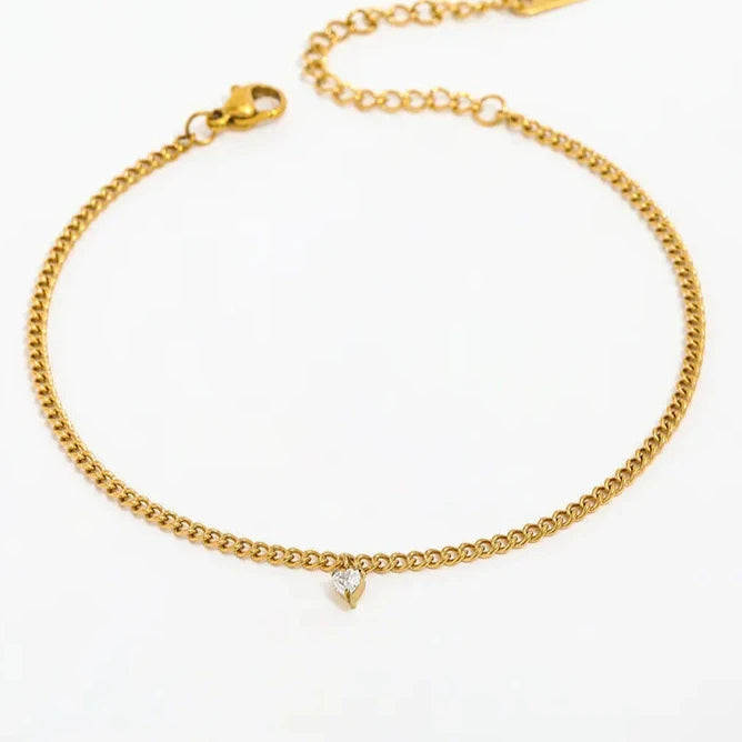 Dainty Heart Anklet