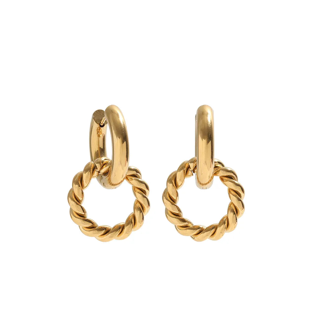 Double Rope Huggie Earrings