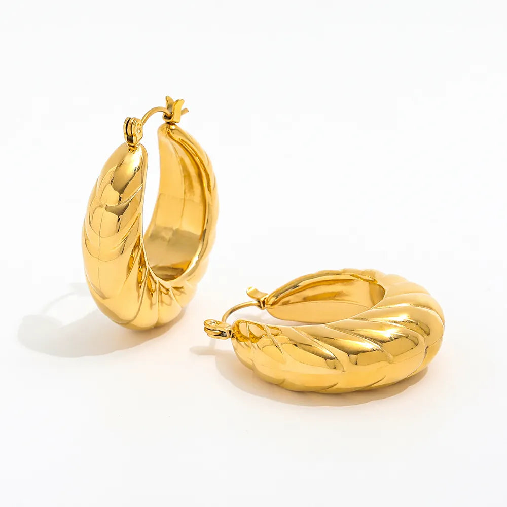 Wave Style Statement Earrings