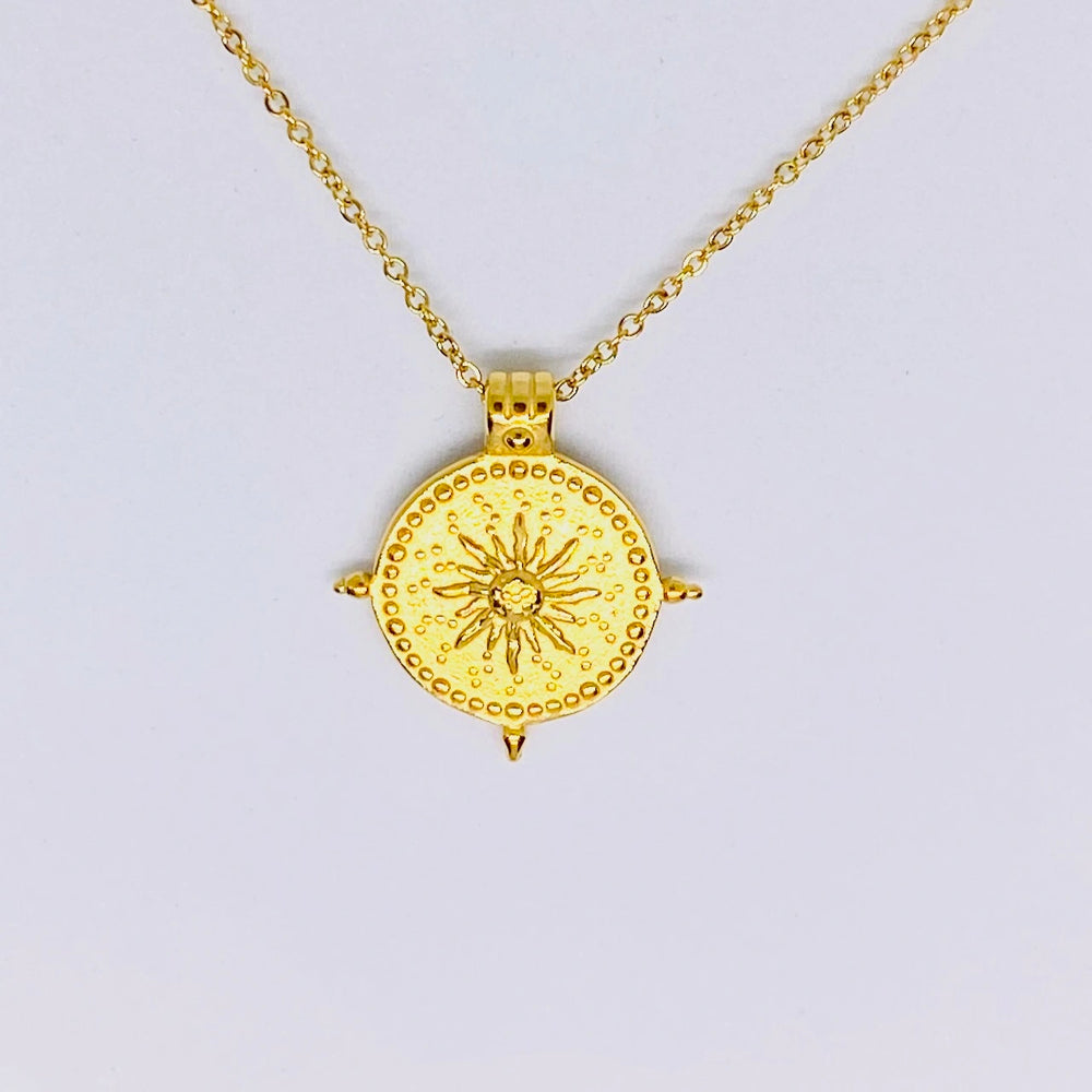 
                      
                        Sun Disk Pendant Necklace
                      
                    