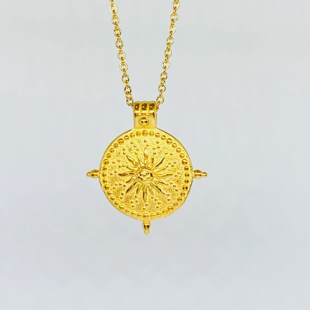 
                      
                        Sun Disk Pendant Necklace
                      
                    